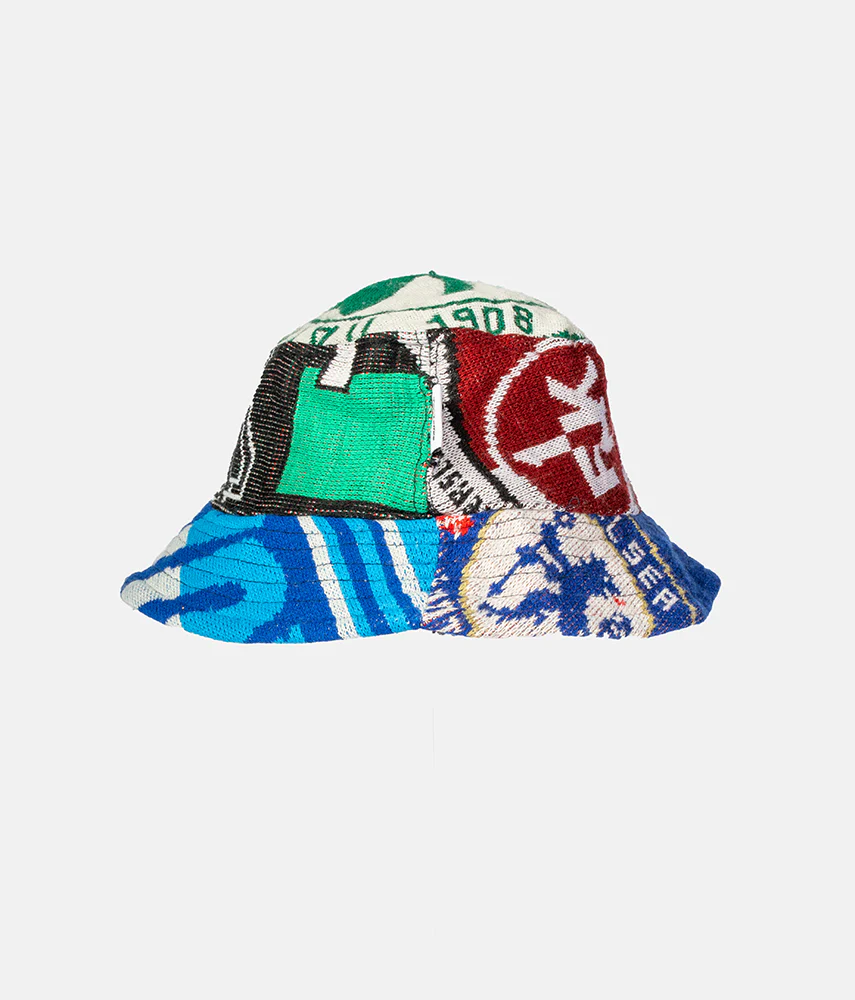 RECUPERO 8di25 Pre-loved scarves custom bucket hat - immagine 4