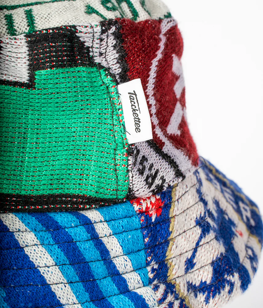 RECUPERO 8di25 Pre-loved scarves custom bucket hat - immagine 7