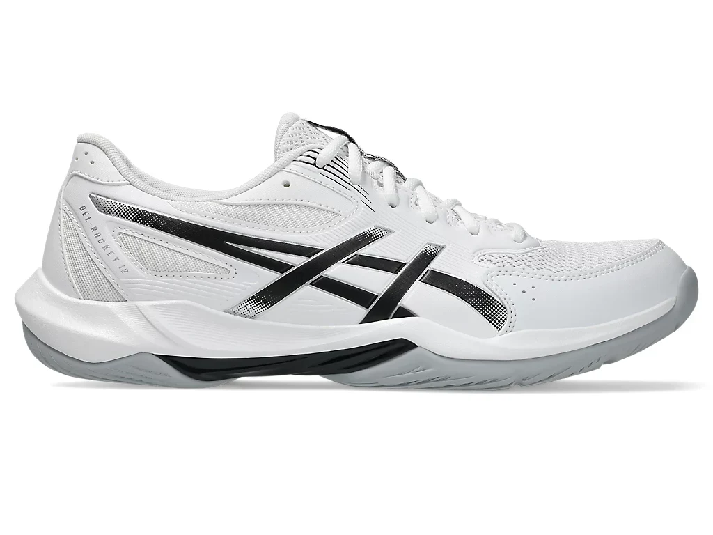 SCARPE VOLLEY ASICS PALLAVOLO GEL ROCKET 12 BASSA BIANCA NERA