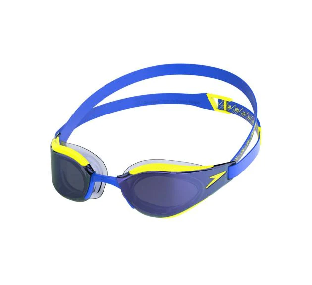 OCCHIALINI FASTSKIN HYPER ELITE SPEEDO GARA COMPETITION GIALLO BLU MIRROR - immagine 2