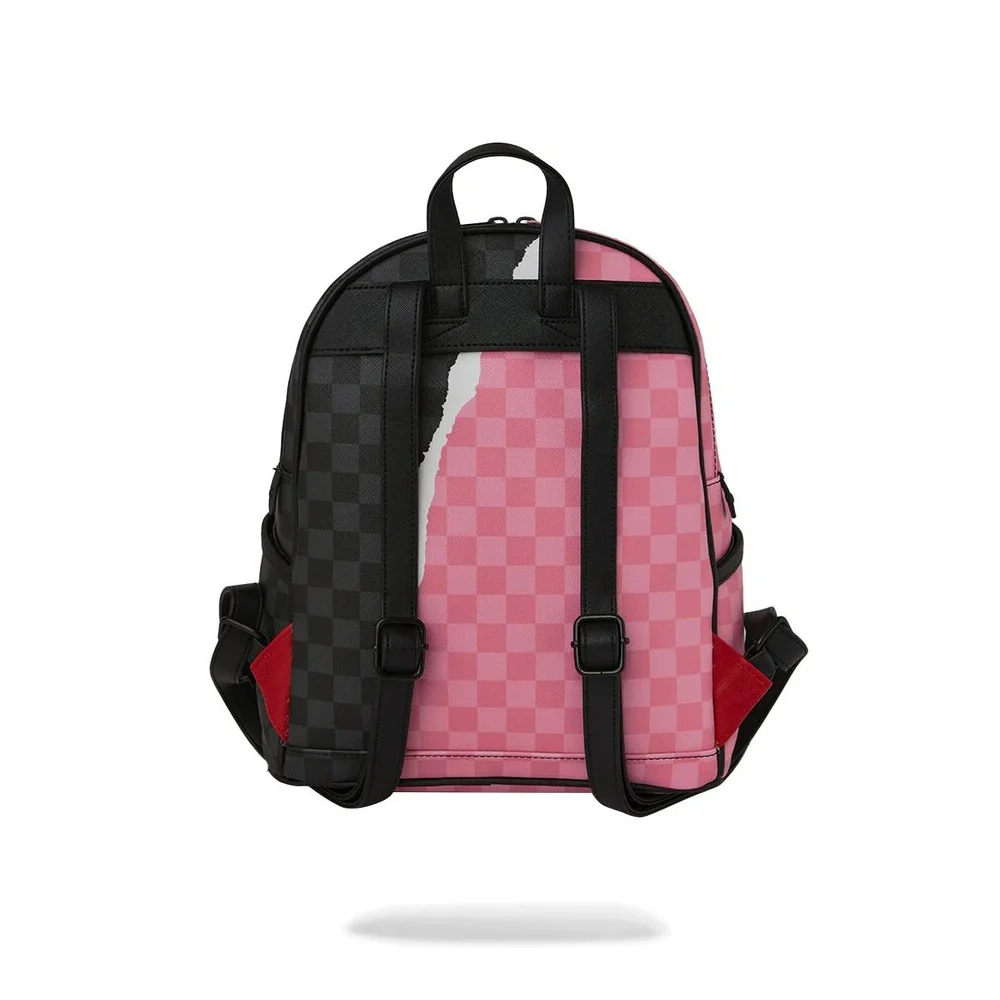 Sprayground Zaino Pink And Black Tear Sip Savage Backpack Donna 910B8276NSZ - immagine 4