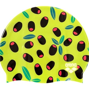 CUFFIA ARENA PISCINA SILICONE SWIM CAP CUFFIE NUOTO OLIVE