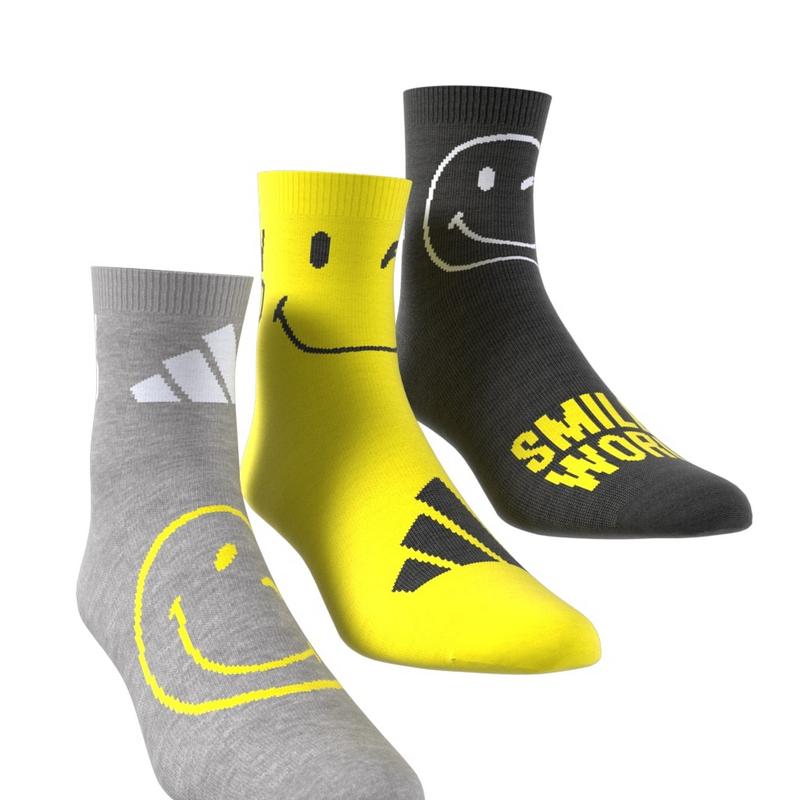 CALZE ADIDAS TRIPLA CUSHIONED SMILEY SOCKS CALZA 3 PAIA - immagine 2