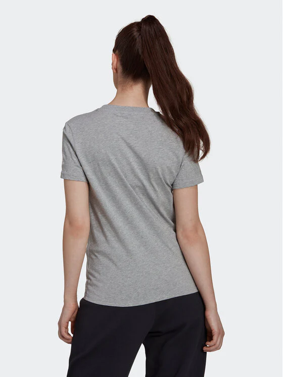 T SHIRT ADIDAS MAGLIA DONNA PALESTRA ESSENTIALS LOGO GRIGIA - immagine 4