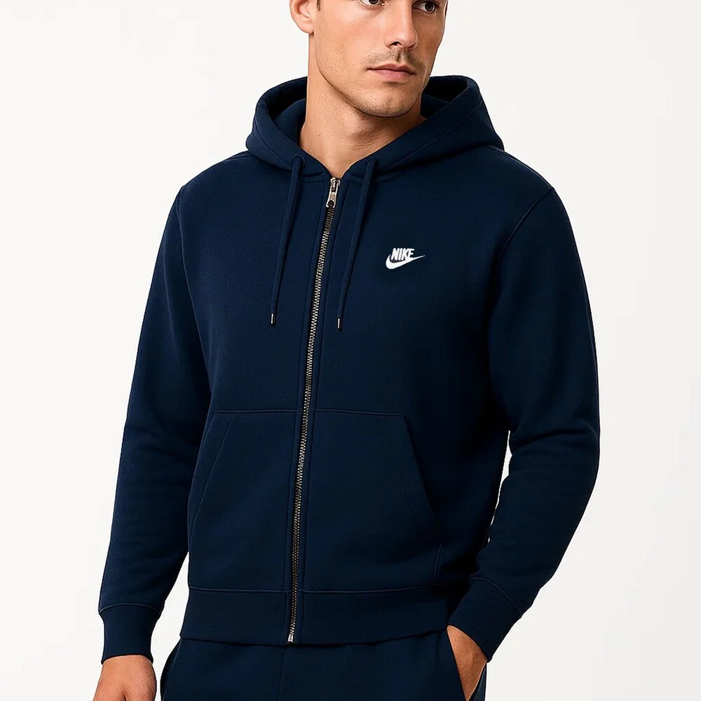 Nike Felpa M Nk Club Fz Hoodie Uomo FN3861 - immagine 5