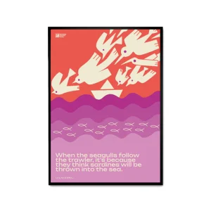 THE SEAGULLS AND THE TRAWLER Poster