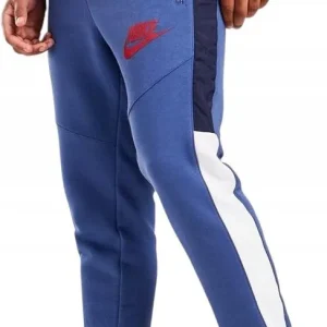 PANTALONE NIKE UOMO TUTA TRAINING JOGGER CLUB FELPATO AZZURRO BLU