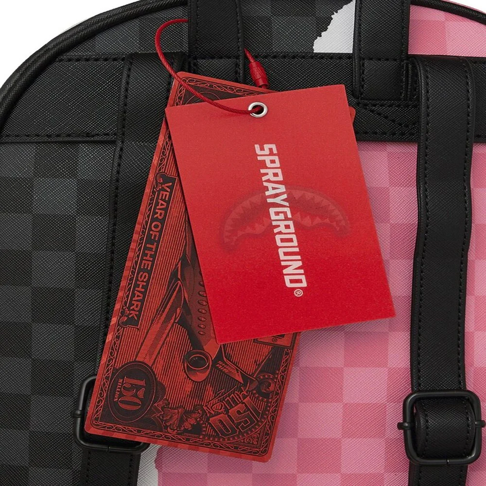 Sprayground Zaino Pink And Black Tear Sip Savage Backpack Donna 910B8276NSZ - immagine 7